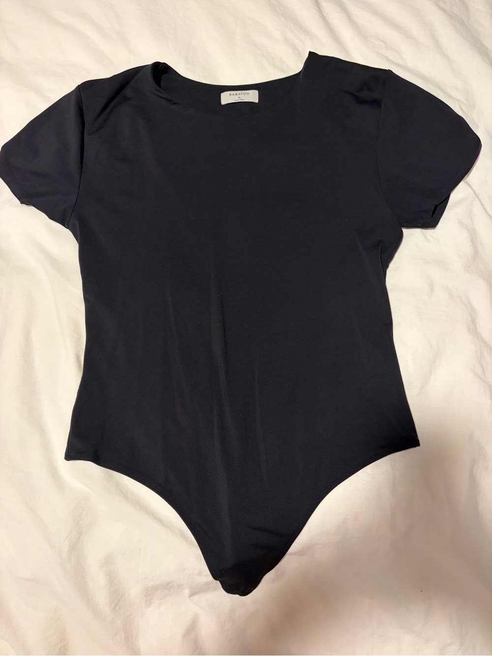 Babaton (Aritzia) Short-Sleeve Black Body Suit - Woman’s XL